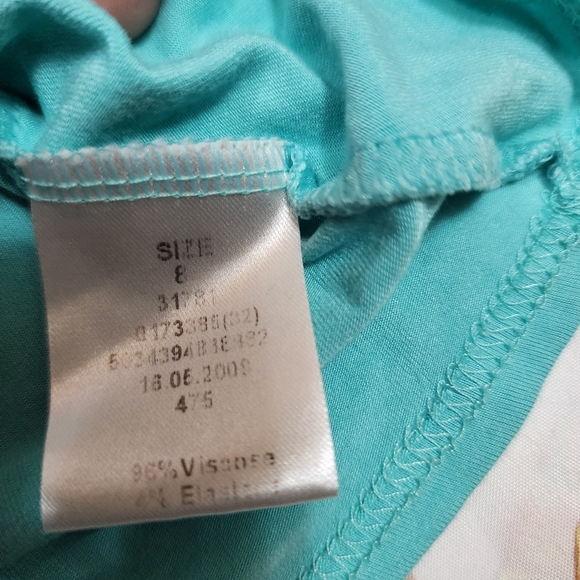 Y2K Womens Turquoise Twist Back Cowl Neck Tank Top Size Small - Picture 7 of 11